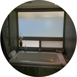 residential-privacy-window-film LLumar White Frost will allow light and provide privacy