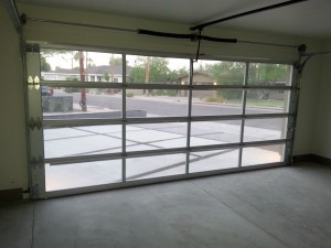 Garage door without decorative film